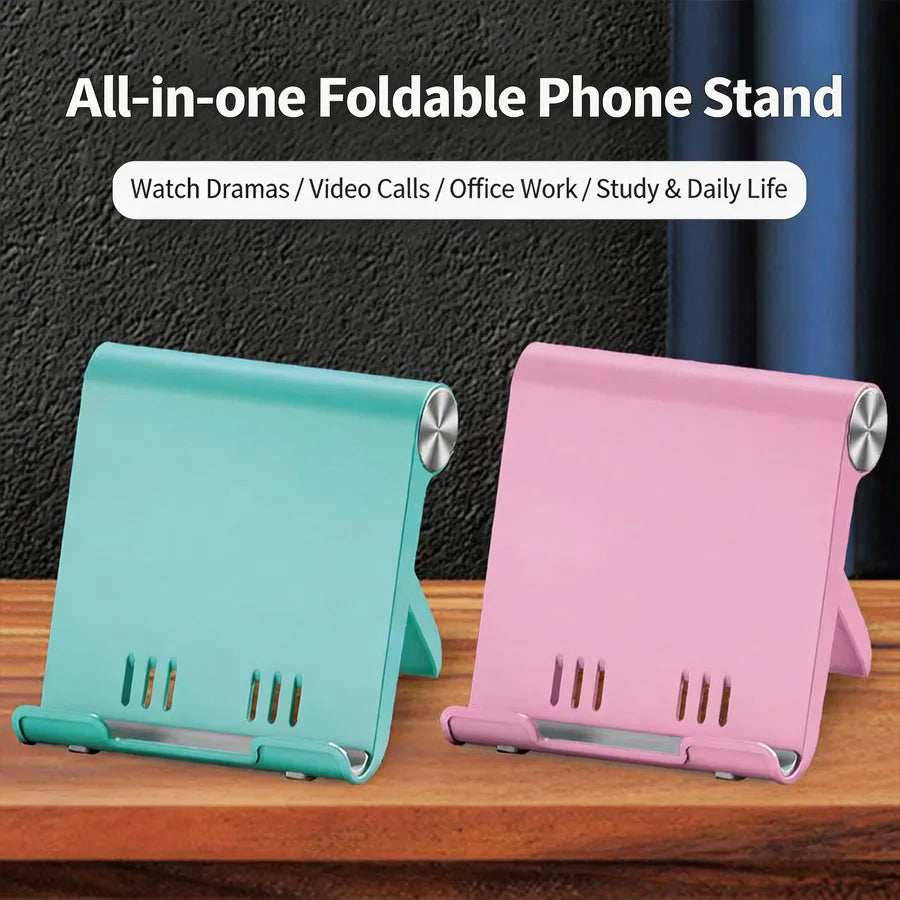 Foldable Phone Stand, Adjustable Desk Holder