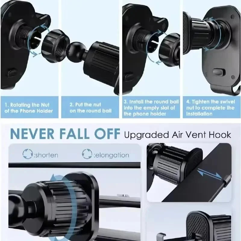 Gravity Car Phone Holder, Air Vent Mount