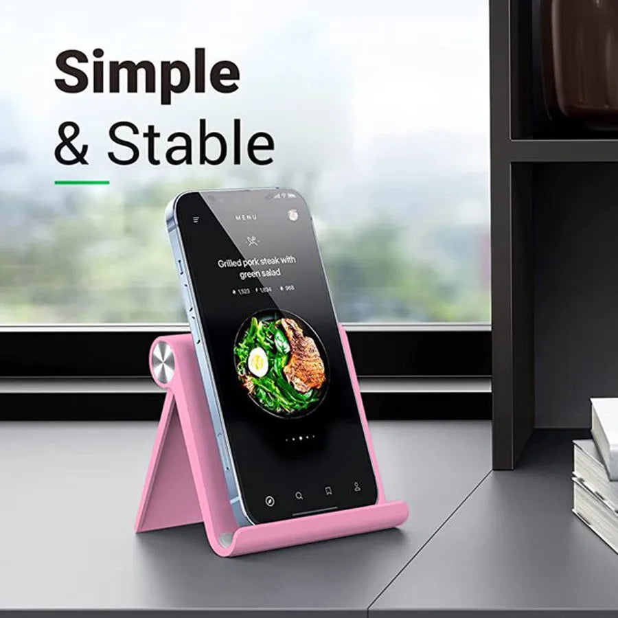 Foldable Phone Stand, Adjustable Desk Holder
